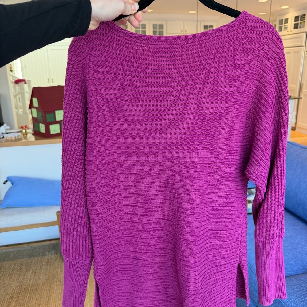 Rachel Zoe Fuchsia Crew Neck Sweater - Picture 2 of 3